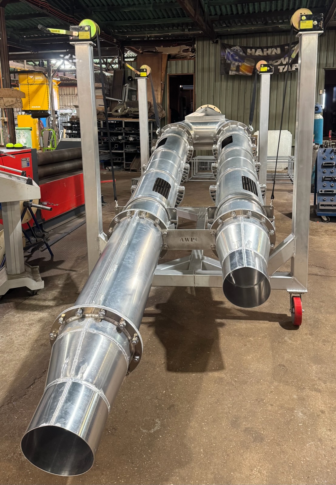 Large industrial pipe made by Associated Welding Launceston